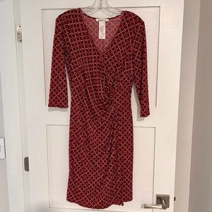 Laundry by Design Faux Wrap Printed Dress - 10